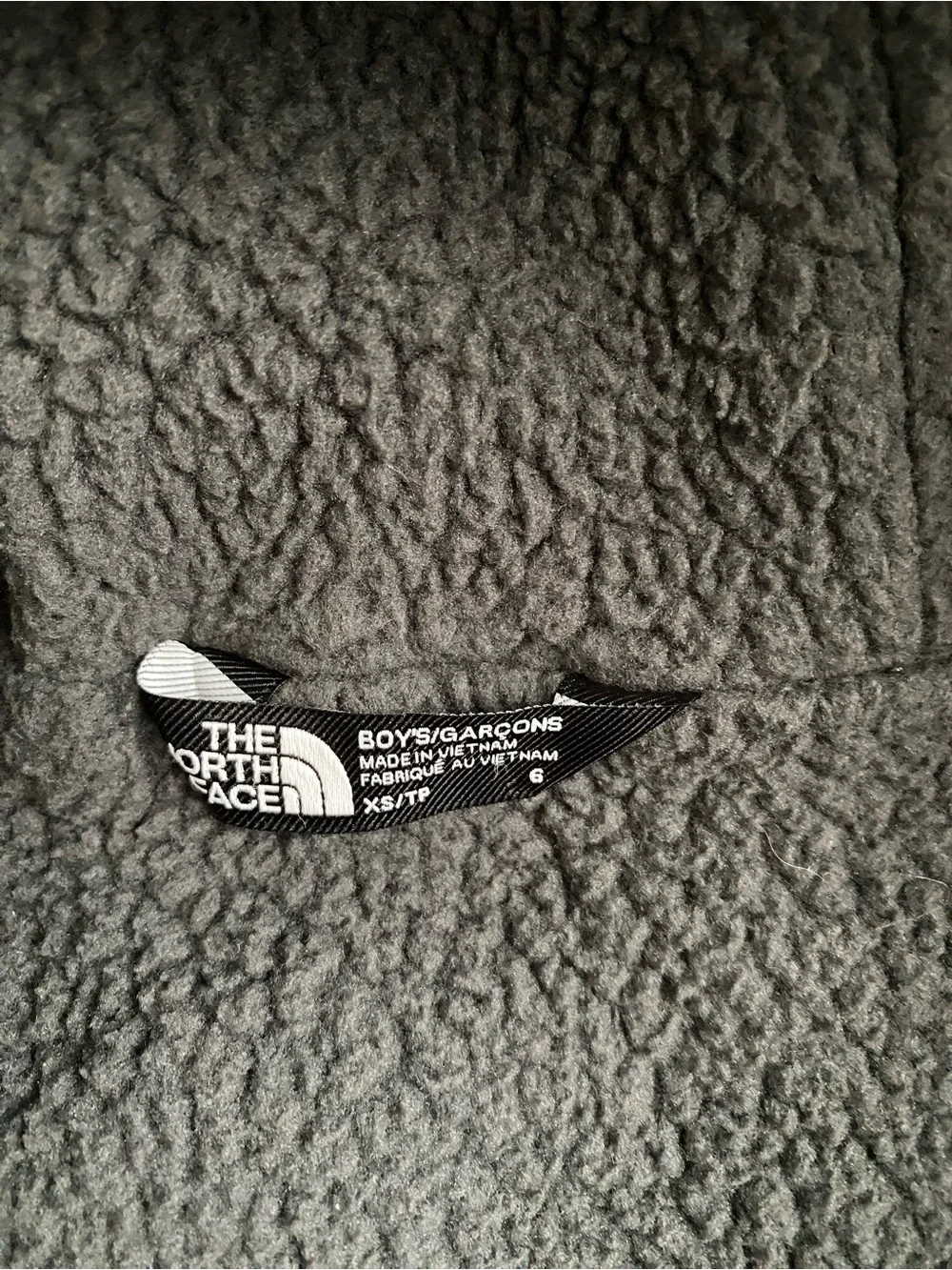 The North Face Black/Grey Kids Hooded Jacket- size xs 6